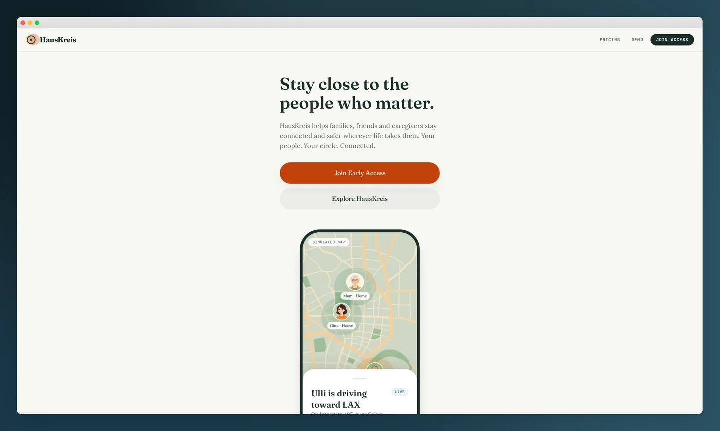 HausKreis public family connection interface